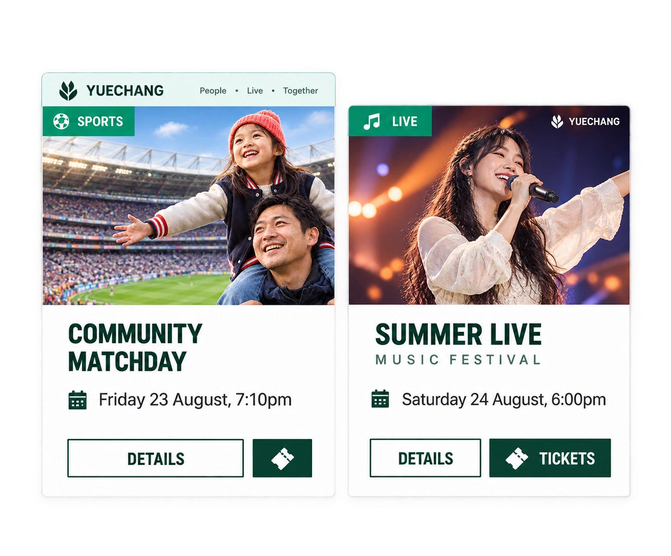 Yuechang Sports · concept feature