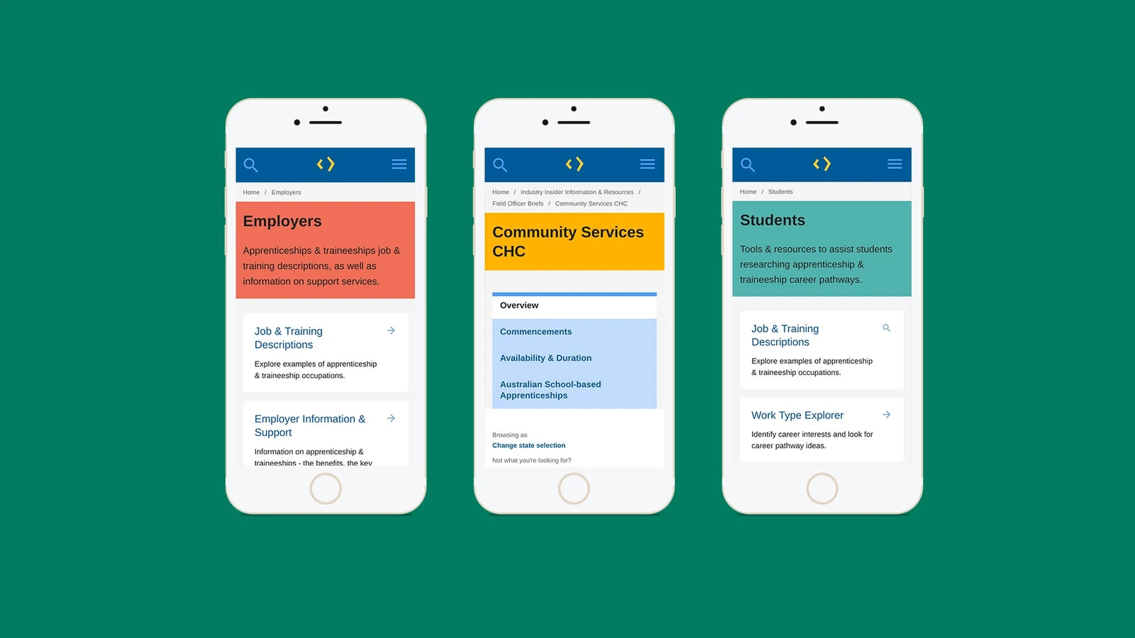 Australian Apprenticeships Pathways · 设计展示