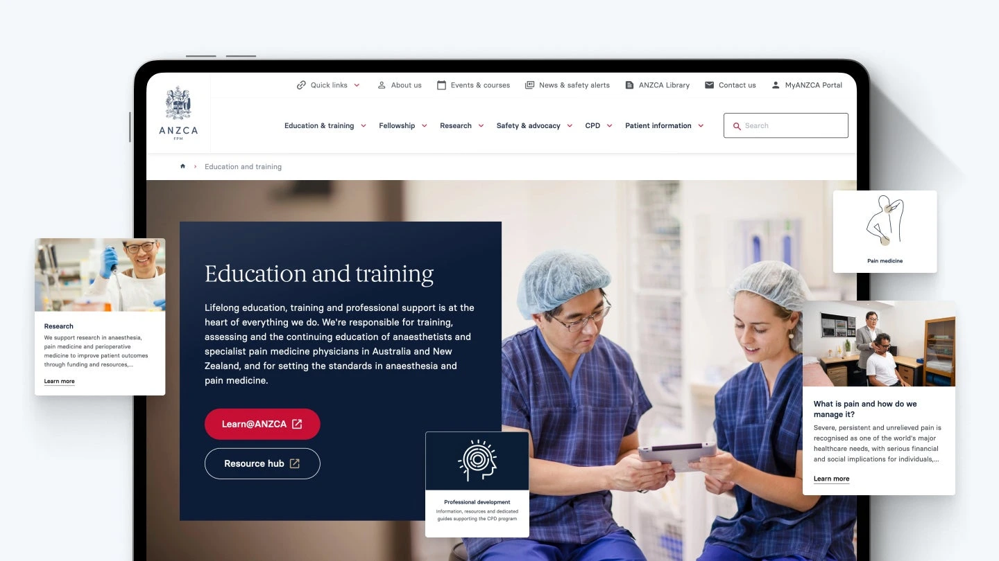 The Australian and New Zealand College of Anaesthetists (ANZCA) · 设计展示