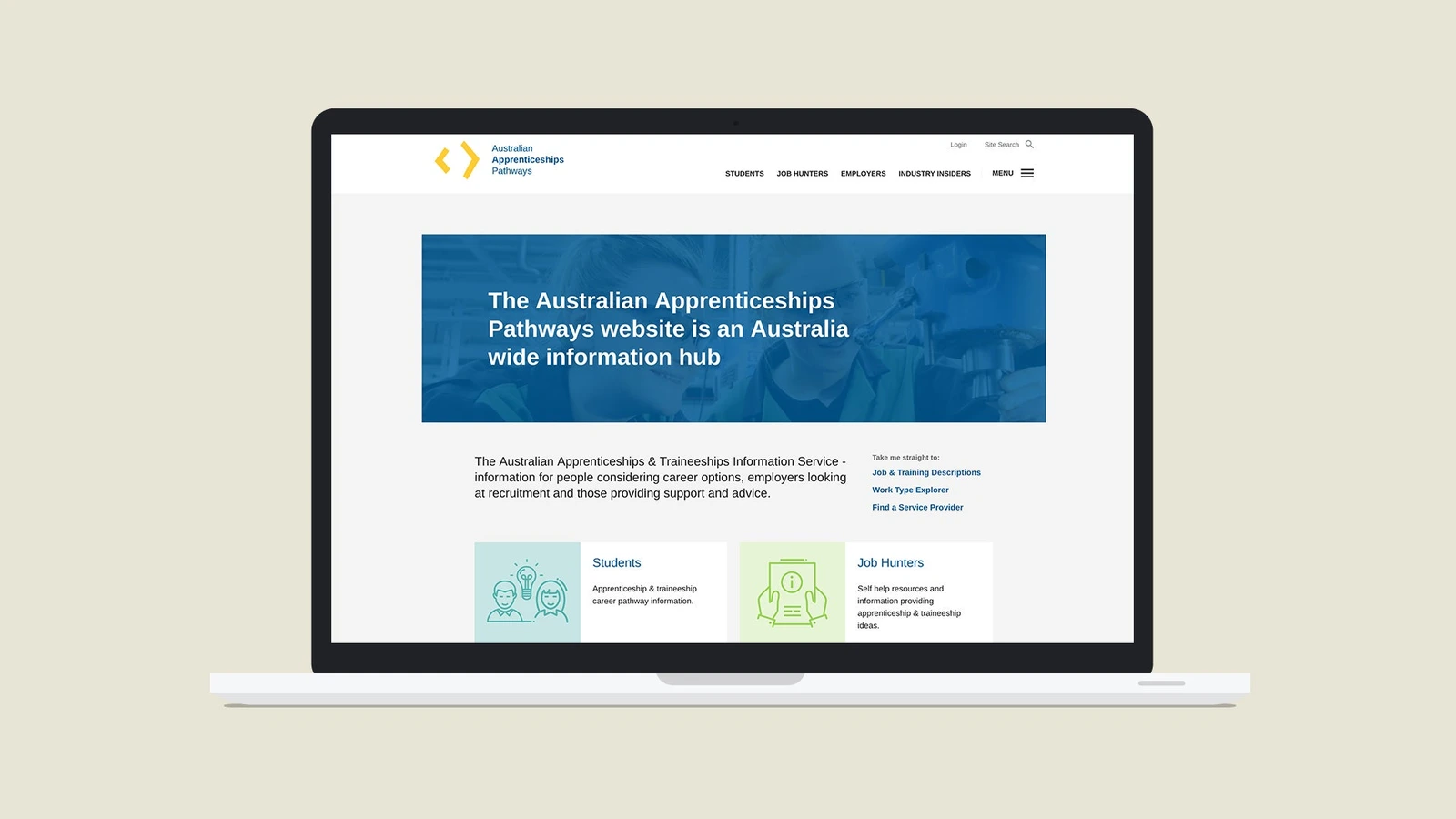 Australian Apprenticeships Pathways · 设计展示