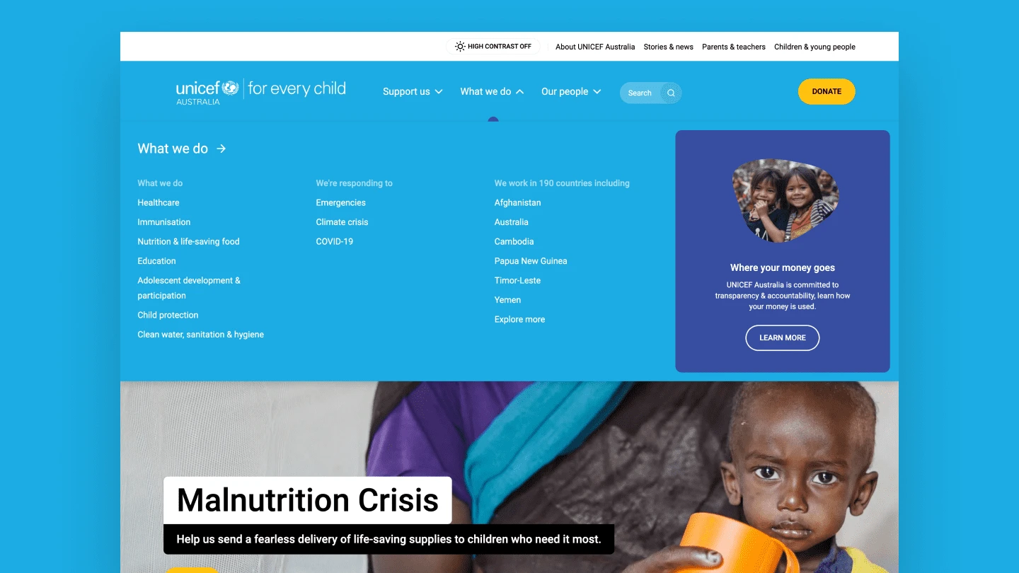 UNICEF Australia · 设计展示
