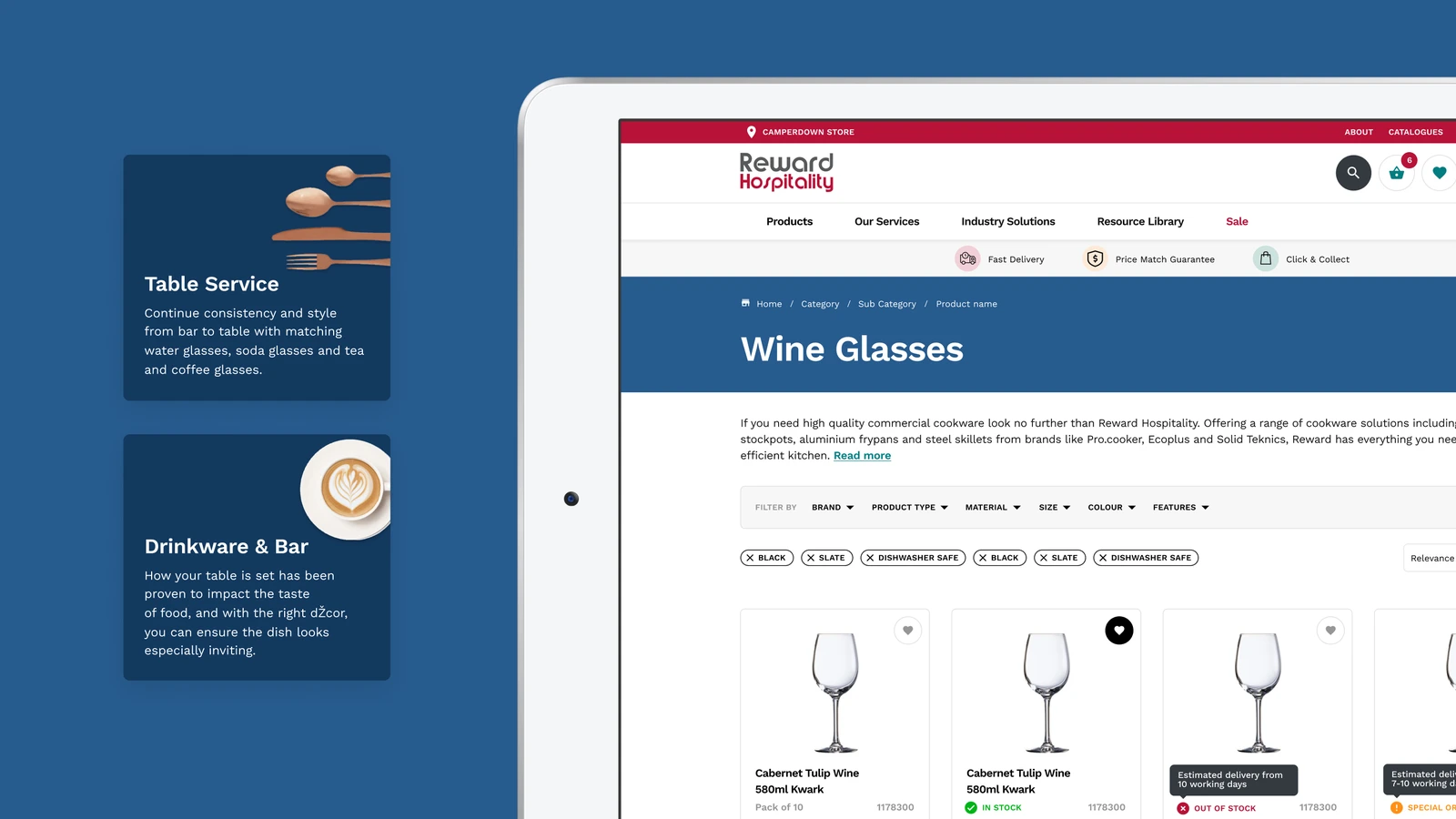 Reward Hospitality · Design showcase