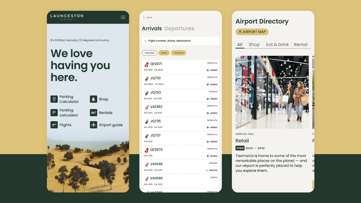 Launceston Airport · Design showcase