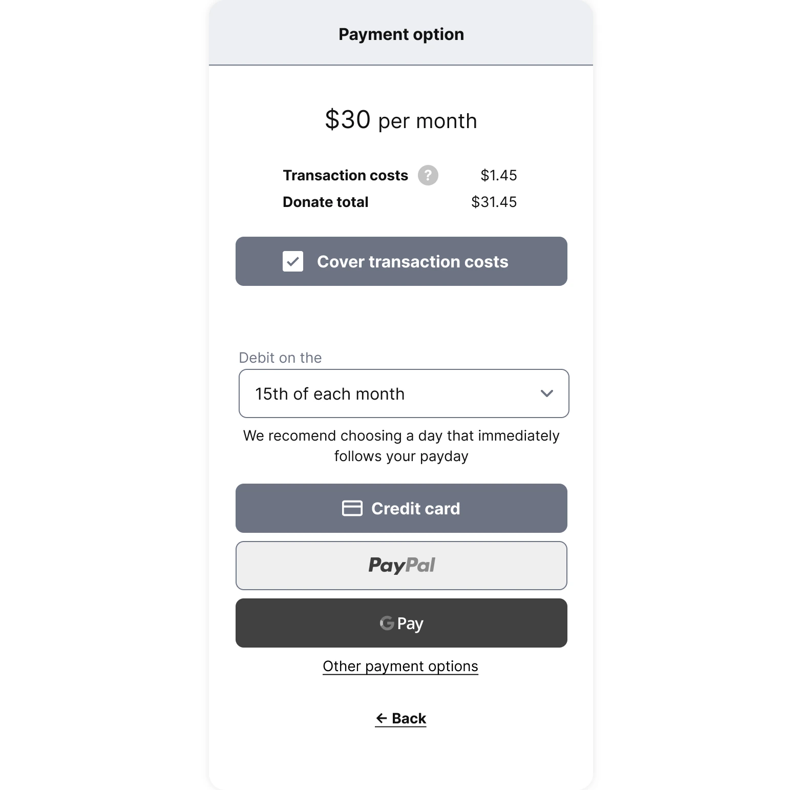 Behavioural design – An NFP case study