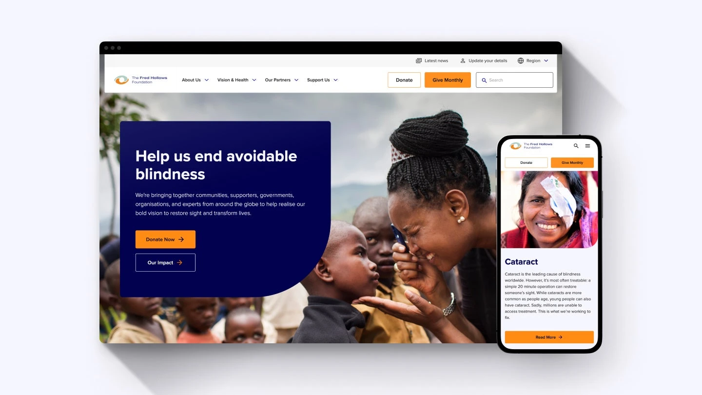 The Fred Hollows Foundation · Design showcase