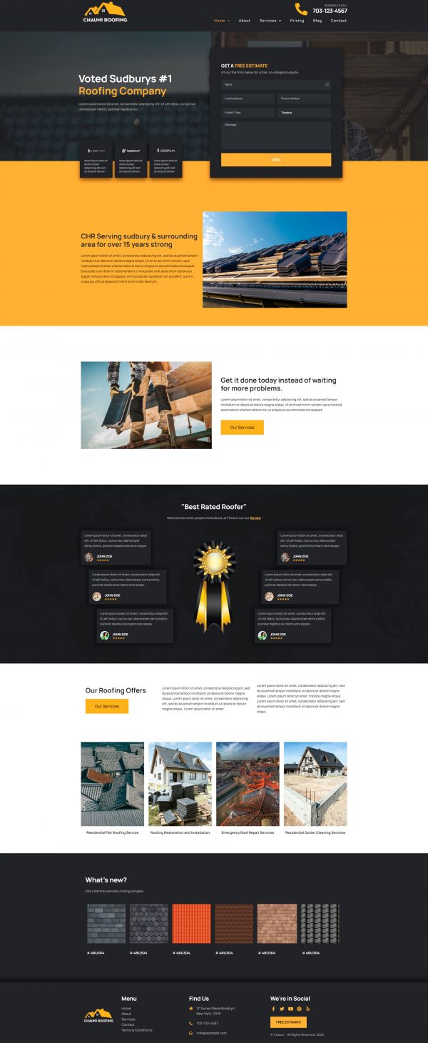 Chauni Roofing Template Kit — 首页