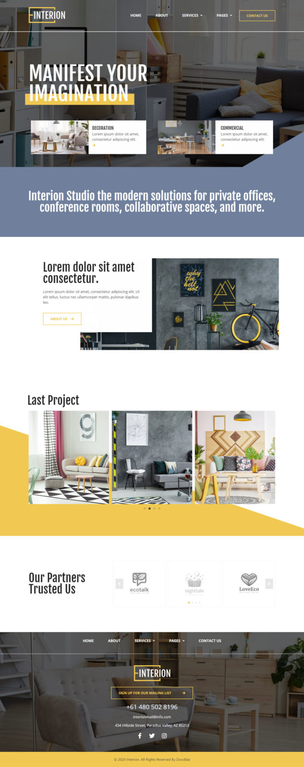 Interion | Responsive Interior Design Website Theme — 首页