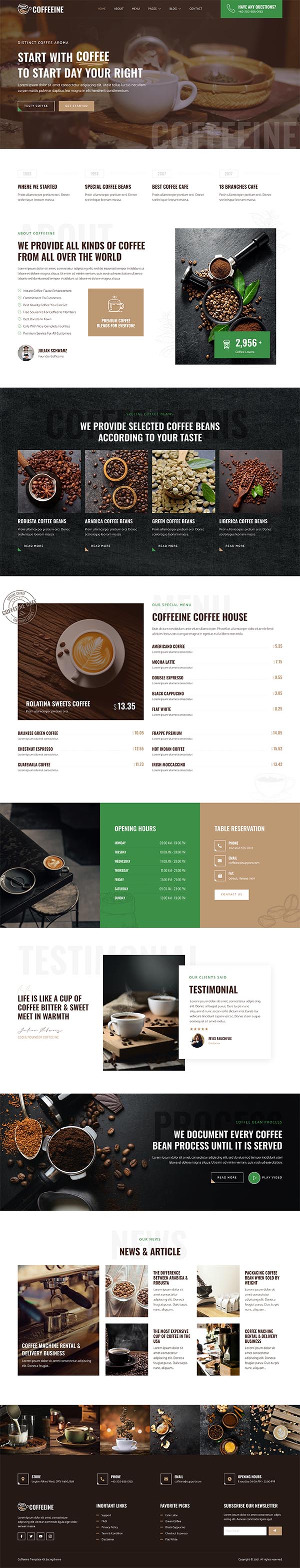 Coffeeine — 首页