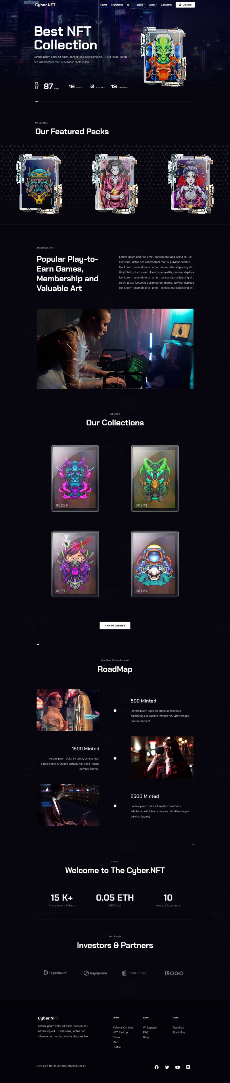 Cyber.NFT Marketplace & Portfolio — 首页
