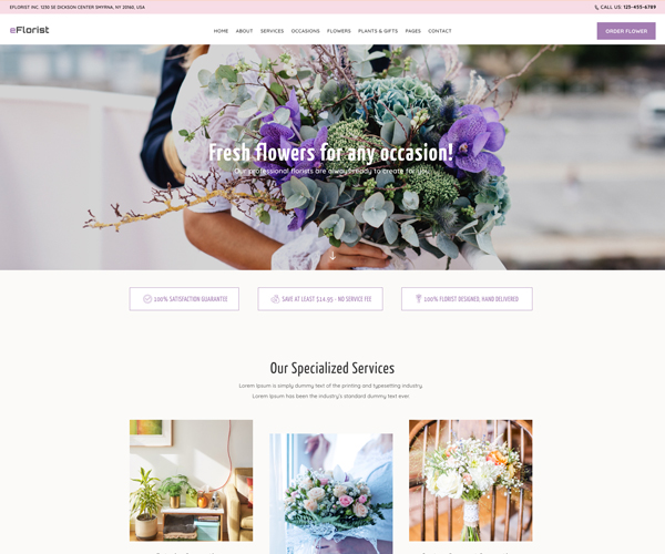 eFlorist — 首页