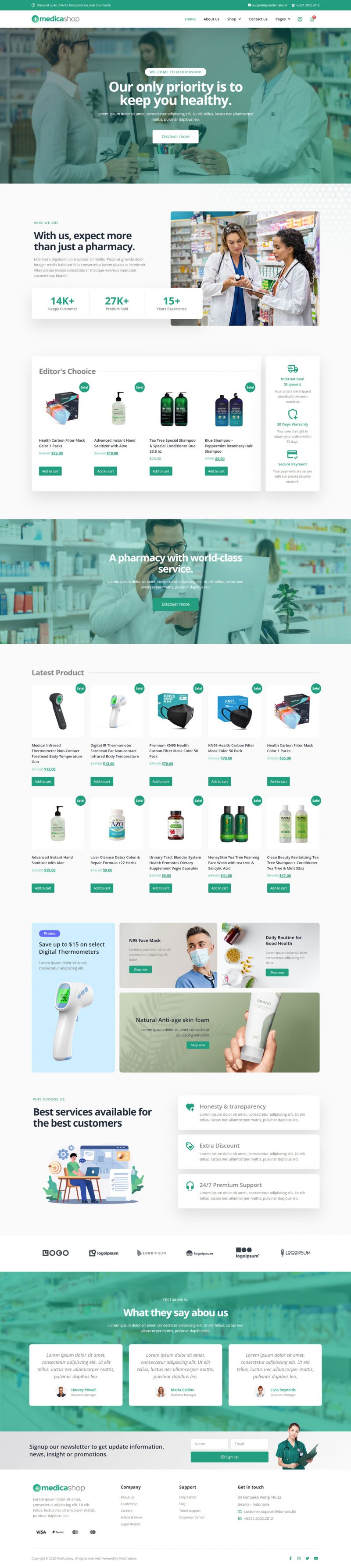 Medicashop — 首页