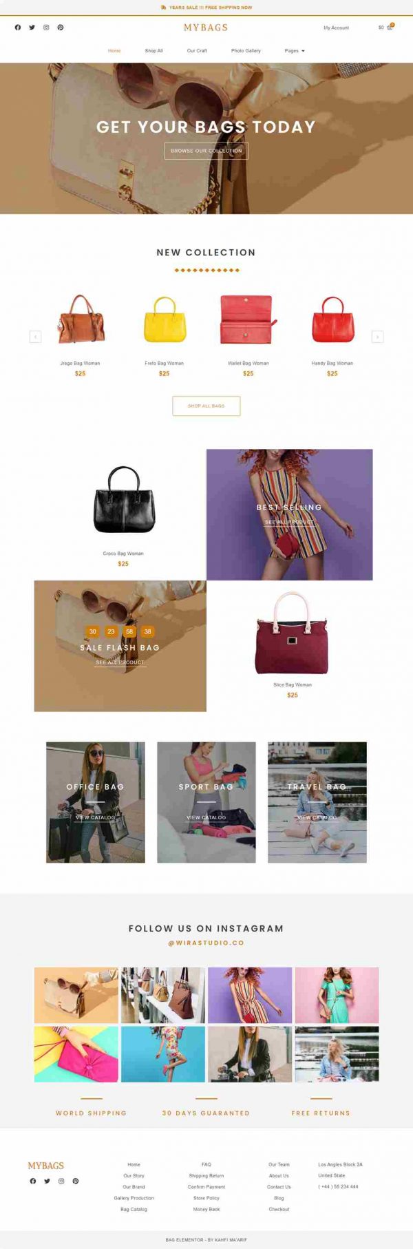 Mybag E-Commerce — 首页