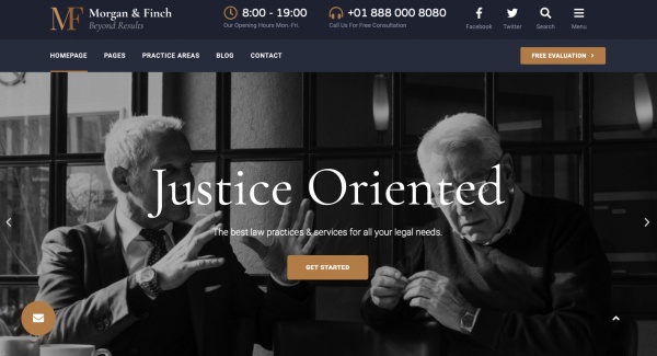 Morgan & Finch Law Firm Template Kit — Home