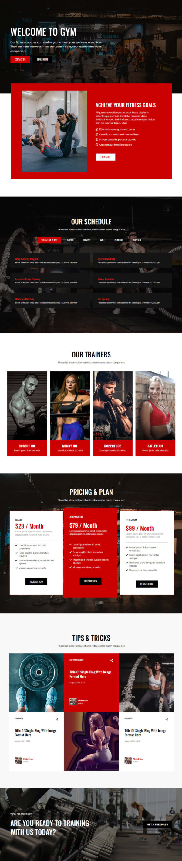 Gymsite — 首页