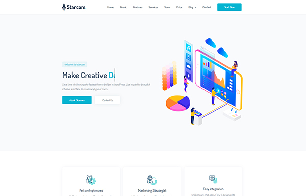 Starcom | Saas & Startup Template Kit — Home