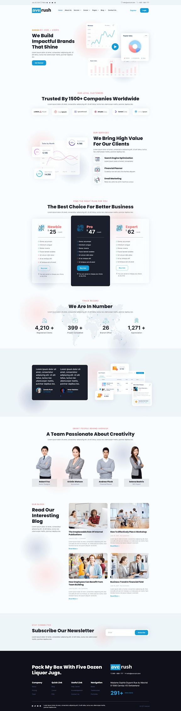 Averush Digital Marketing & Creative Agency Elementor Template Kit — Home