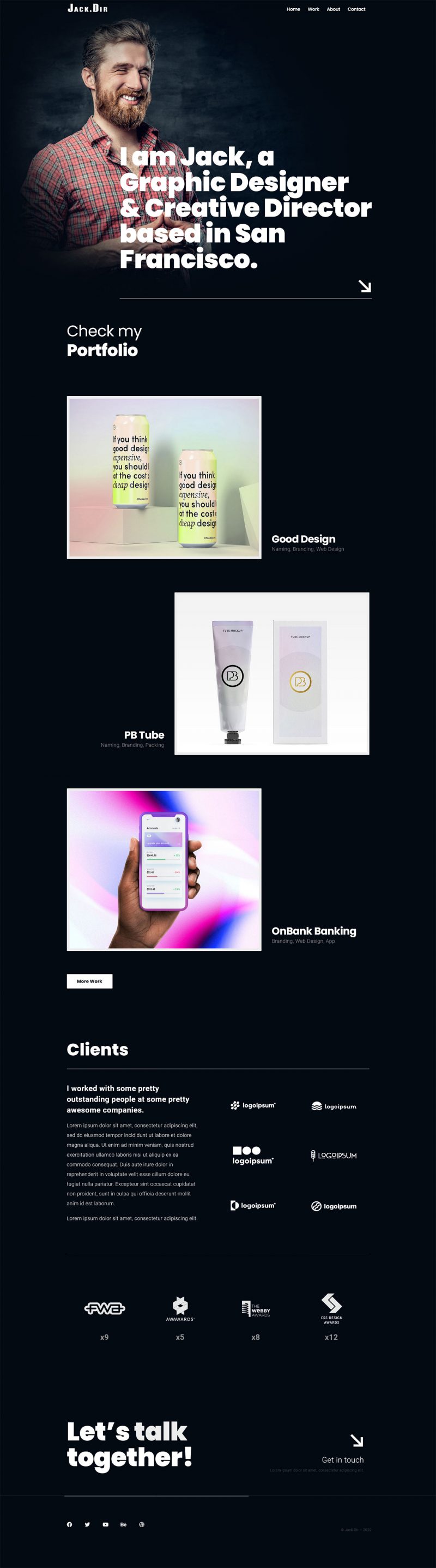 Jack.Dir Personal Design Portfolio — Home