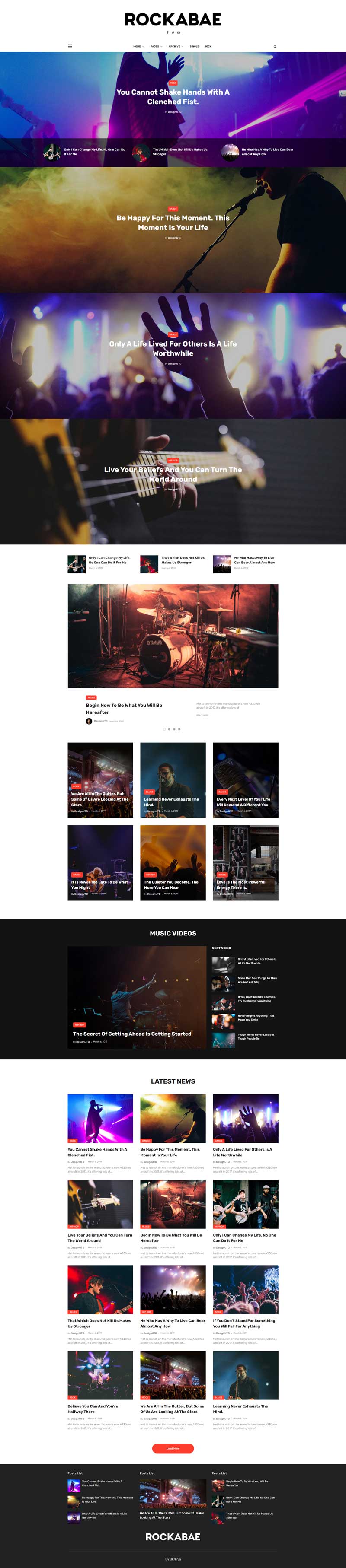 Rockabea Elementor Template Kit — Home