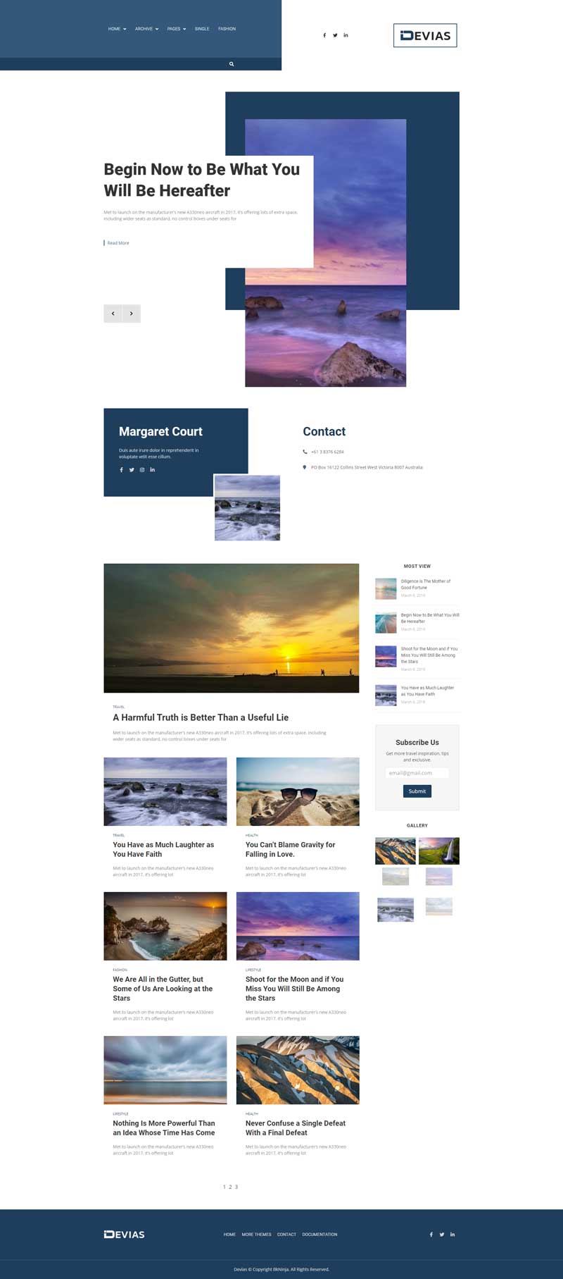 Devias Elementor Template Kit — Home