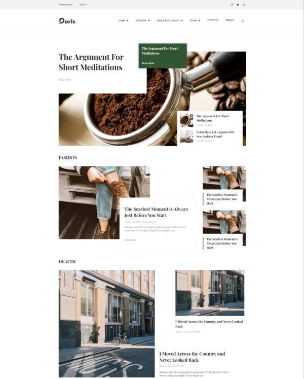 Doris Elementor Template Kit — Home
