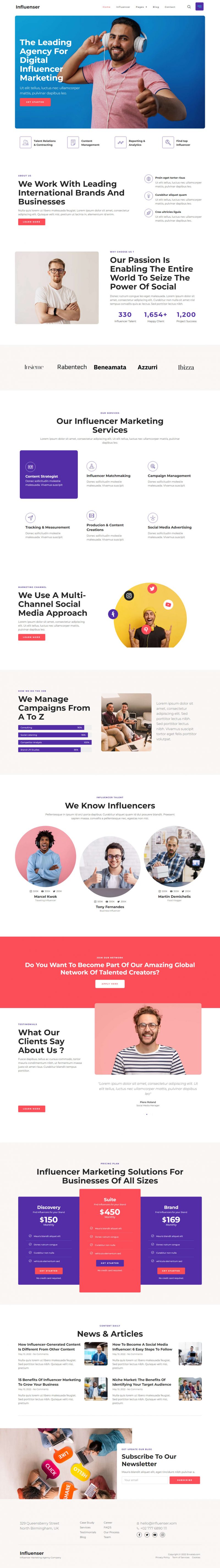 Influenser — Home