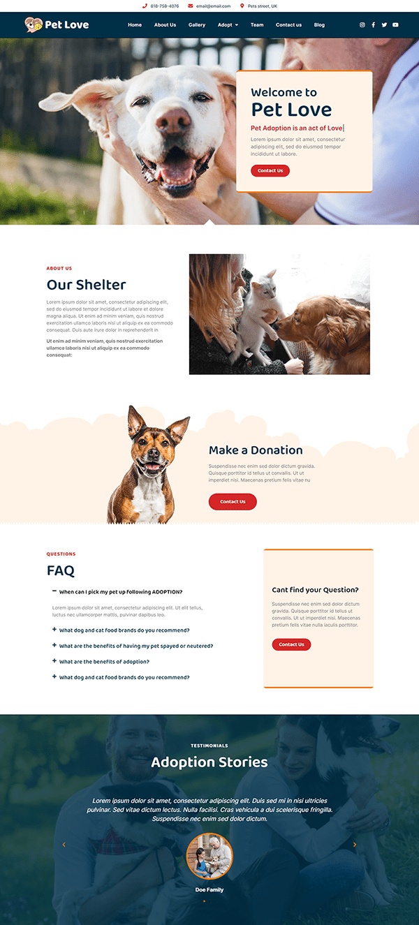 Pet Love — Home