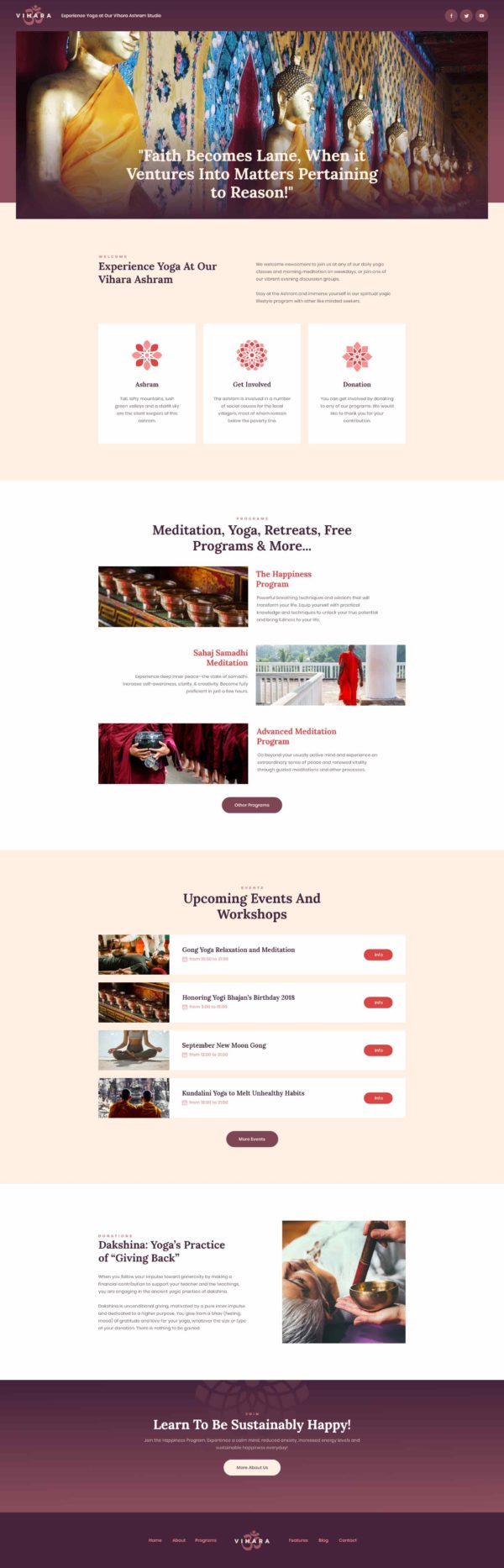 Themerex Ashram & Buddhist Temple Template Kit — Home