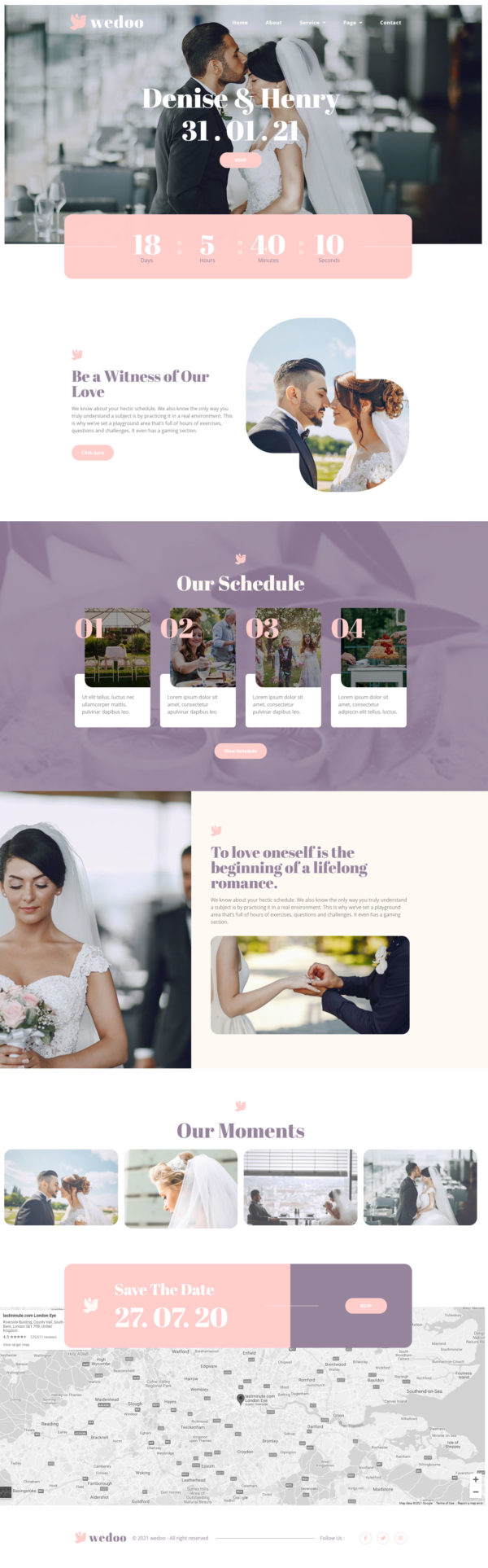 Wedoo | Responsive Wedding Invitation Web — Home
