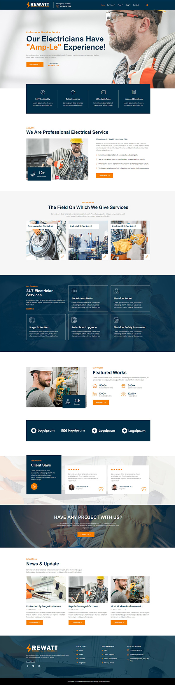 Rewatt- Professional Electrical Service — Home