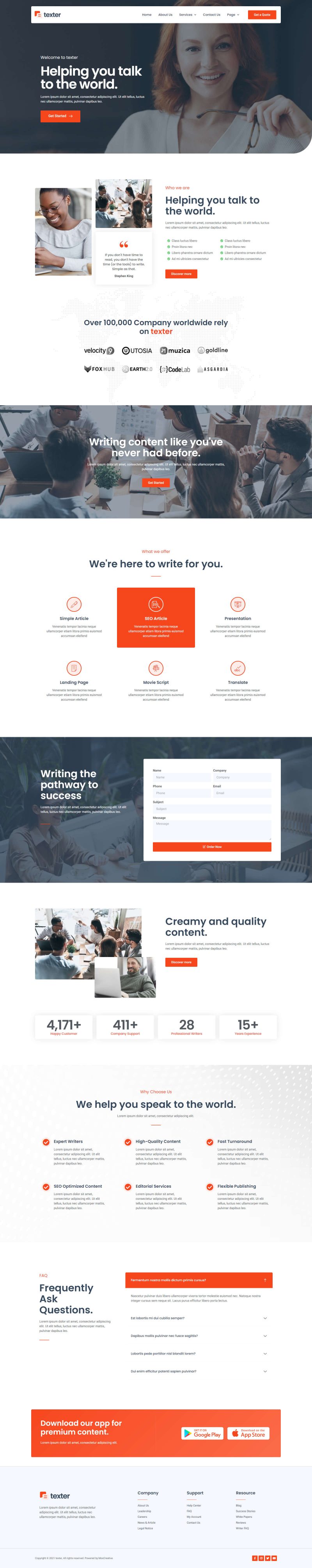 Texter — Home
