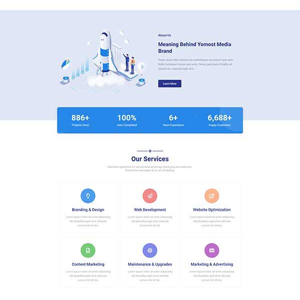 Yomost Business Services Elementor Template Kit — Home