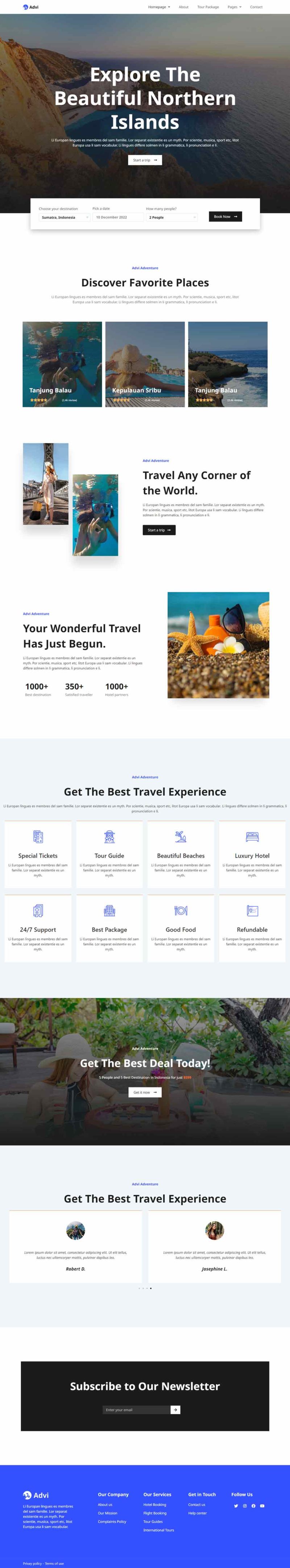 Advi elementor kit — 首页