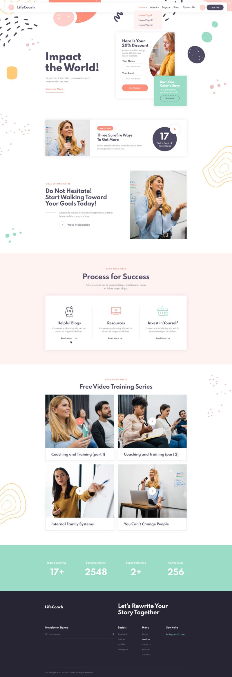 Life Coach | Mentor, Motivator and Trainer Template Kit — Home