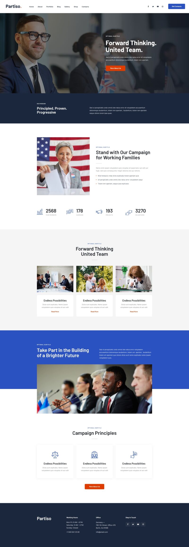 Partiso | Political Party & Candidate Elementor Template Kit — Home