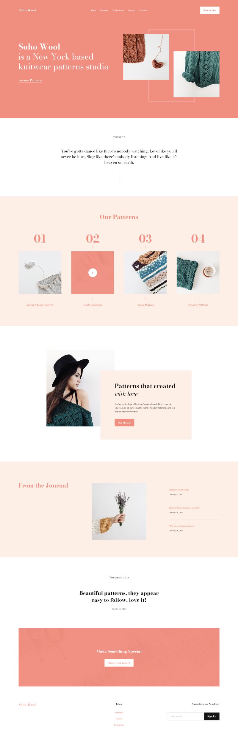 SohoWool-Patterns Elementor Template Kit — Home