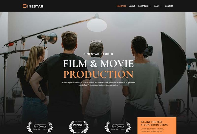 Cinestar - Film & Video Production Elementor Template Kit