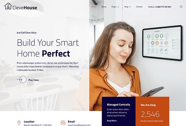 Clevehouse – Smart Home Automation Elementor Template Kit