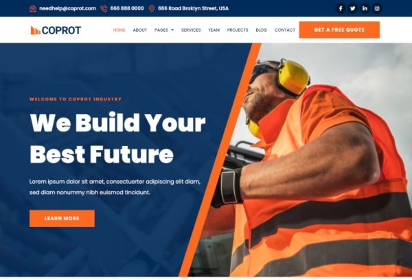 Coprot - Factory & Industrial Elementor Template Kit