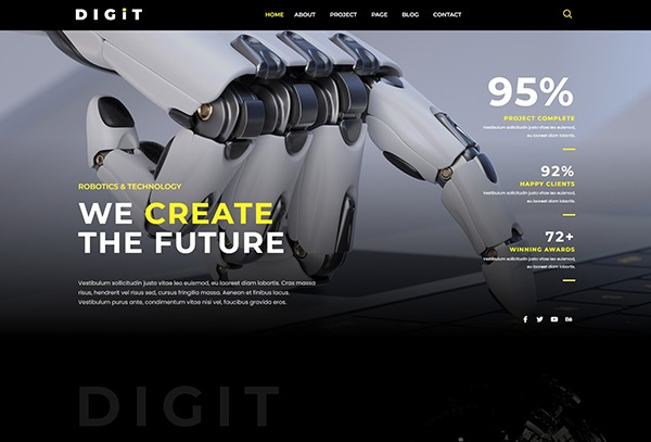 Digit - Robotics & Technology Elementor Template Kit