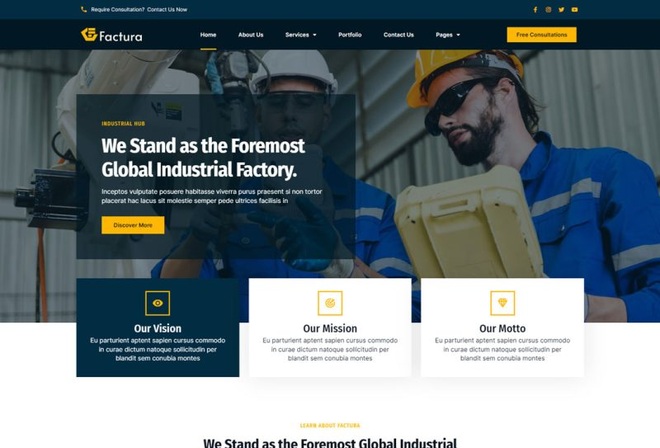 Factura - Template kit for Industrial