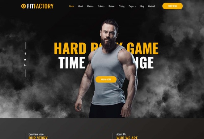 Fit Factory - Gym Fitness Elementor Template Kit