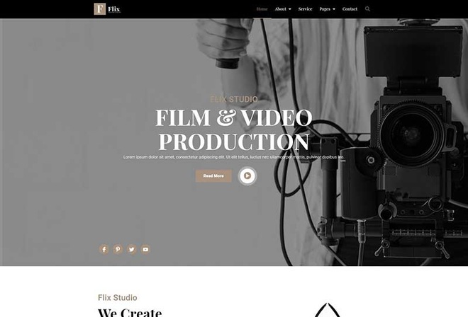 Flix - Film & Video Production Elementor Template Kit