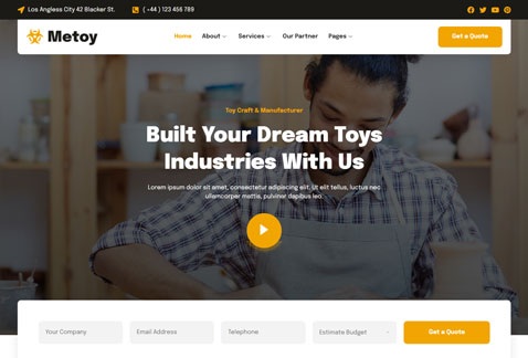 Metoy - Toys Craft & Manufacturer Elementor Template Kit