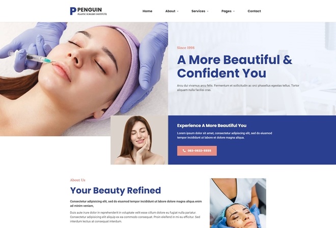 Penguin - Plastic Surgery Elementor Template Kit