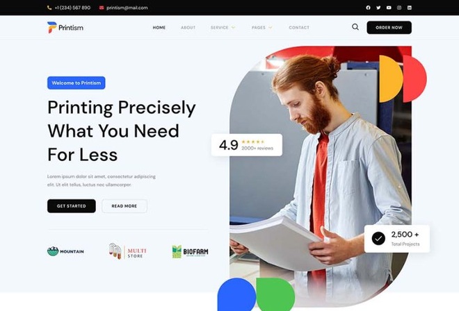 Printism - Printing and Design Service Elementor Template Kit