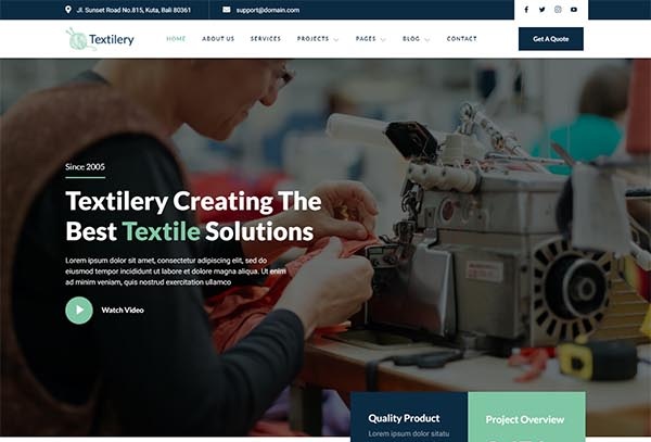 Textilery – Textile & Garment Industry Elementor Template Kit