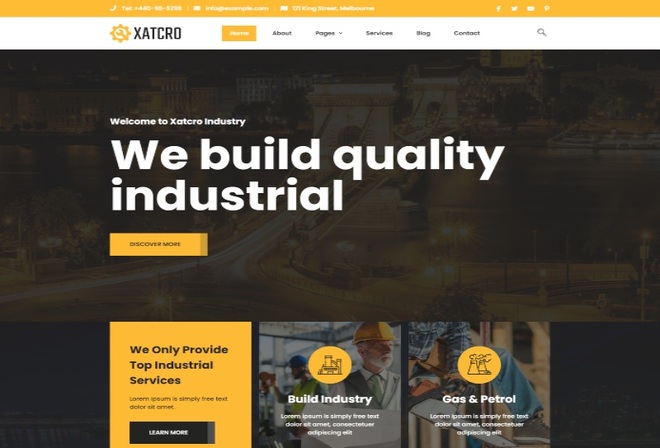 Xatcro - Factory Industrial Elementor Template Kit