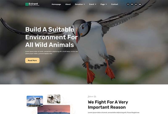 Envirant - Ecology and Environment Elementor Pro Template Kit