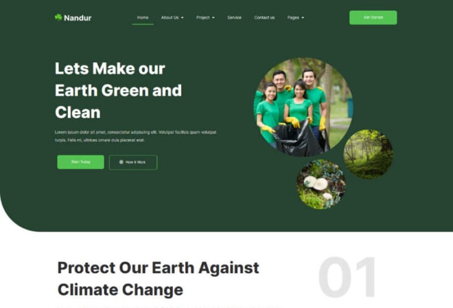 Nandur - Environment Elementor Template Kit
