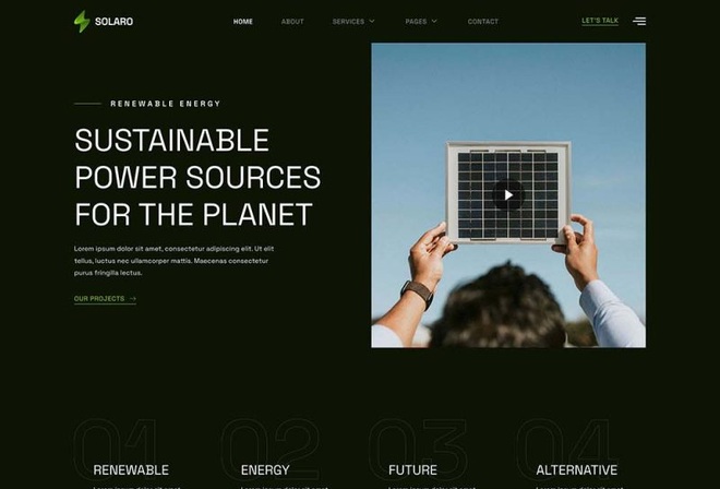 Solaro - Solar & Renewable Energy Elementor Template Kit